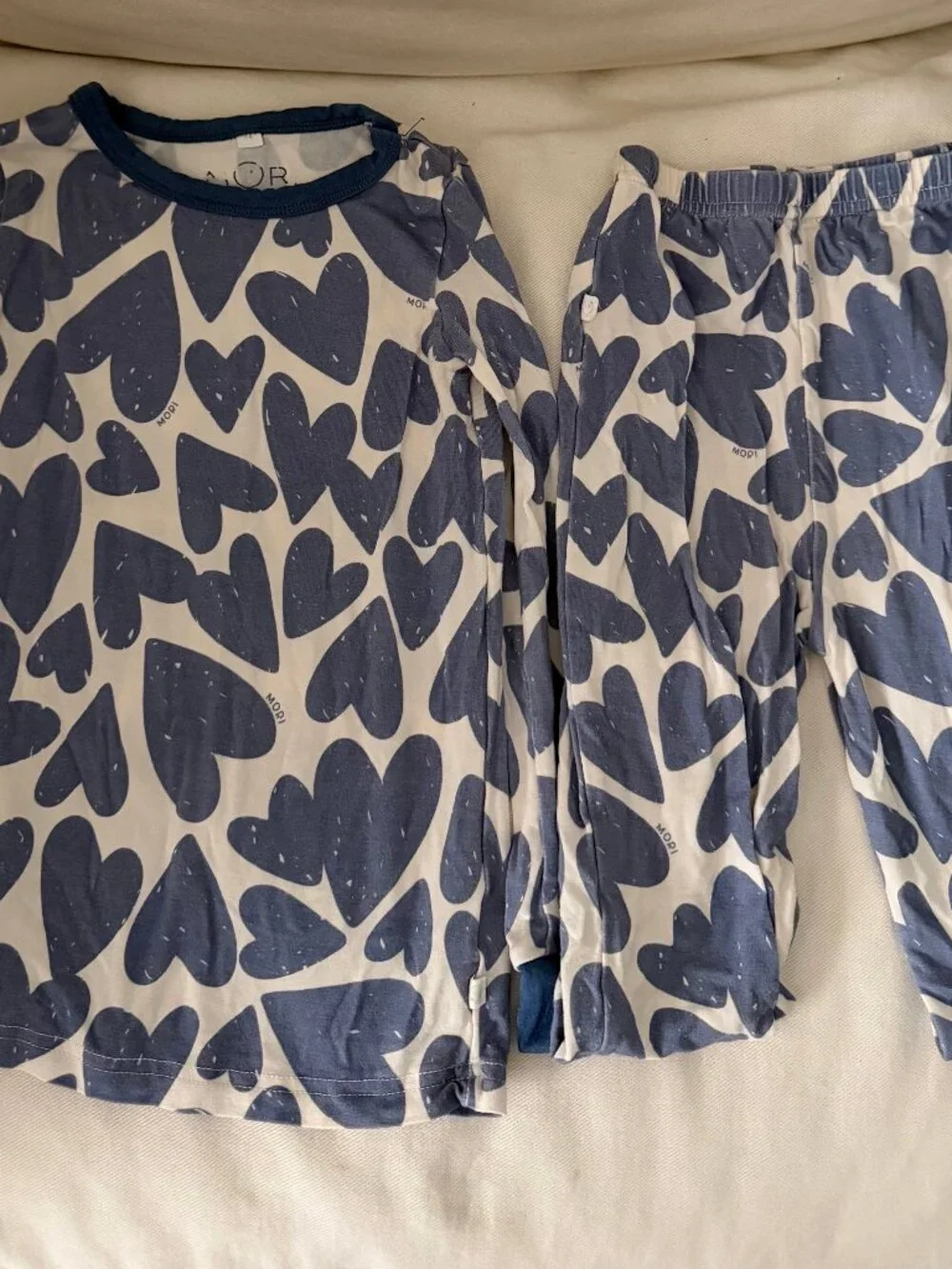 Like New - Mori Blue Hearts Pajama Set - 3-4 y